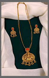Double Layer Chain With Lakshmi Pendent - NN00476